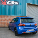 Ligne d'échappement Cat-Back Scorpion Volkswagen Golf 6 R 2.0 TSI (199Kw/270Cv) 2009 - 2013 Inox