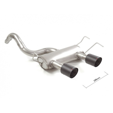 Silencieux d'échappement arrière sorties rondes INOX Abarth 500/595 (typ312) 1.4 TJET (140CV/103kW) 2012 - 2015