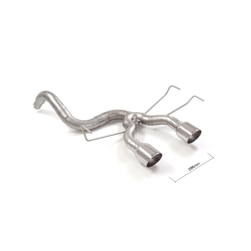 Tube arrière avec sorties rondes en inox Abarth 500/595 (typ312) 1.4 TJET (140CV/103kW) 2012 - 2015