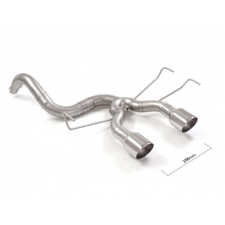 Tube arrière avec sorties rondes en inox Abarth 500/595 (typ312) 1.4 TJET (140CV/103kW) 2012 - 2015