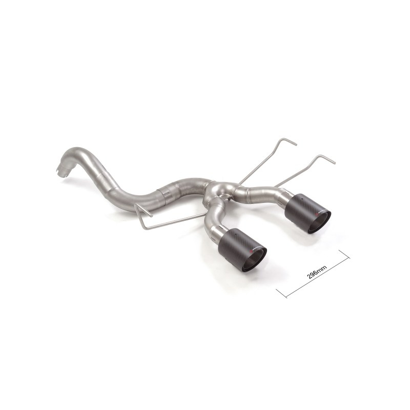 Tube arrière avec 2 sorties Carbon Shot en inox Abarth 500/595 (typ312) 1.4 TJET (140CV/103kW) 2012 - 2015