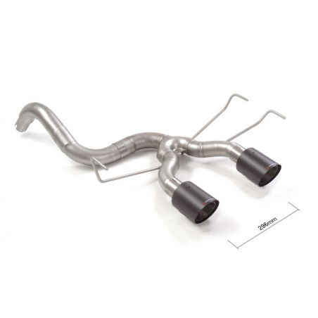 Tube arrière avec 2 sorties Carbon Shot en inox Abarth 500/595 (typ312) 1.4 TJET (140CV/103kW) 2012 - 2015