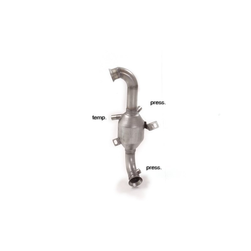 Catalyseur + Tube suppression catalyseur en inox Peugeot 206 1.6 HDi FAP (80kW/110CV) 2004 - 2009