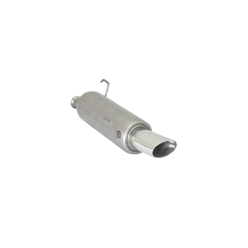 Silencieux d'échappement arrière en inox Peugeot 206 1.6 HDi FAP (80kW/110CV) 2004 - 2009