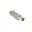 Pot d'échappement arrière en inox Peugeot 206 2.0I HDi (66kW/90CV) XS 2000 - 2009