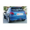 Silencieux arrière en inox Peugeot 206 RC 2.0 (130kW/177CV) 2003 - 2009