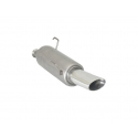 Silencieux d'échappement arrière en inox Peugeot 206 1.6 (65kW/88CV) 1998 - 2009