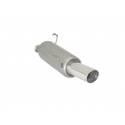 Pot d'échappement arrière en inox Peugeot 206 1.6 (65kW/88CV) 1998 - 2009