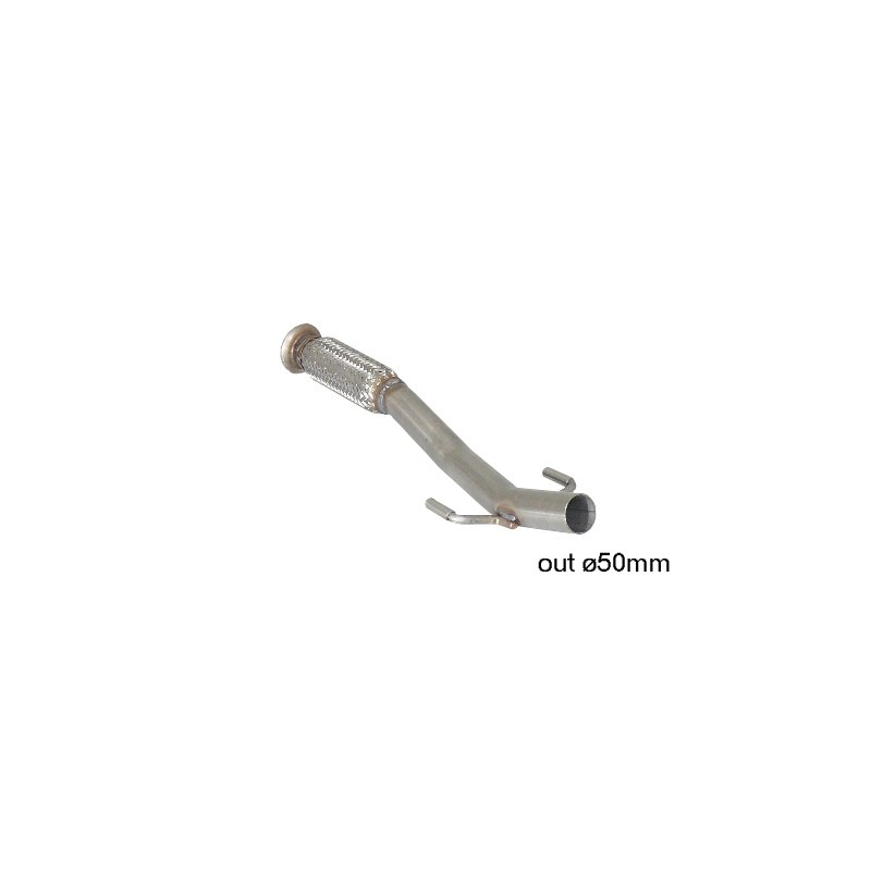 Tube antérieur avec flexible en inox Peugeot 207 1.6 16V THP GTi (128kW/175CV) 2007 - 2012