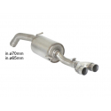 Silencieux arrière en acier inox Peugeot RCZ 1.6 Turbo (147kW/200CV) 2010 - 2015