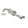 Silencieux arrière en acier inox Peugeot RCZ 1.6 Turbo (147kW/200CV) 2010 - 2015