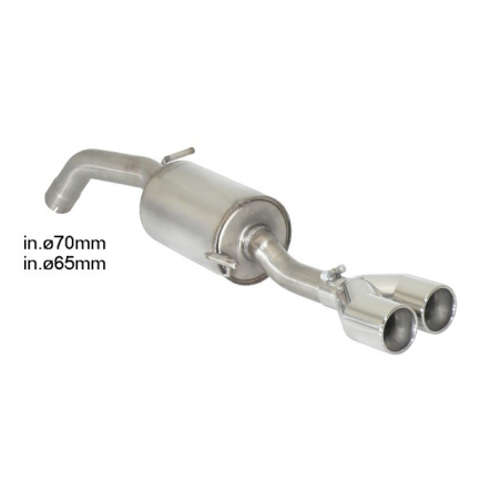 Silencieux d'échappement arrière en inox Peugeot RCZ 1.6 Turbo (147kW/200CV) 2010 - 2015
