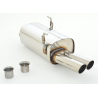 Silencieux d’échappement arrière inox Peugeot 206 1.6 16V (80kW/110CV) 09/1998 - 02/2009