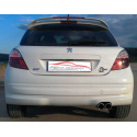 Silencieux d’échappement arrière inox Peugeot 207 1.4l (54kw/73Cv) 2006 - 2015
