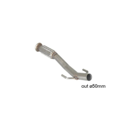 Tube antérieur en inox avec flexibe Peugeot 207 CC 1.6 16V THP (110KW) 03/2007 - 2012