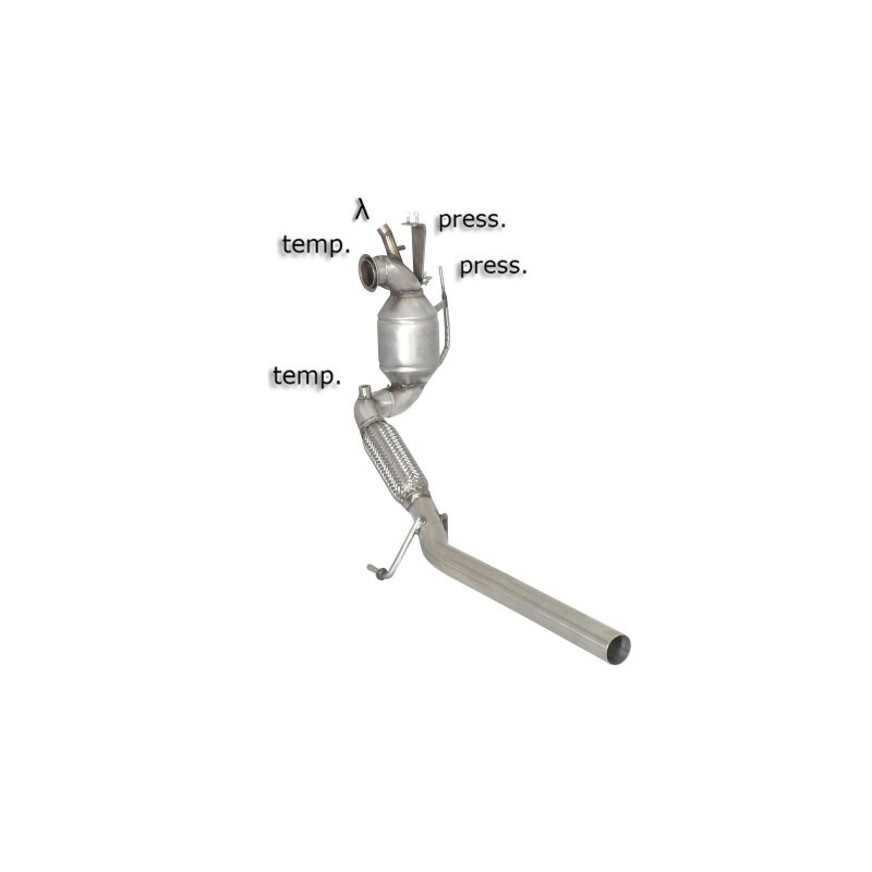 Catalyseur group n + tube remplacement filtre à particules groupe n en inox Audi A1 1.6TDI DPF (66/77KW) 09/2010 - AUJOURD'HUI