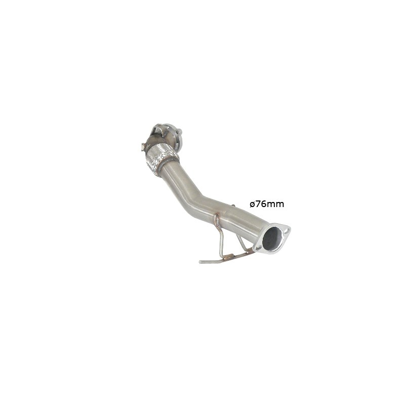 Downpipe en inox FORD FOCUS II RS 2.5 TURBO (224KW) MAJORÉ Ø76MM 2009 - 2011