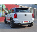 Silencieux arrière duplex en inox 1 sortie 102mm ronde MINI COUNTRYMAN ALL4 2.0D COOPER SD (105KW) 2011 - AUJOURD'HUI