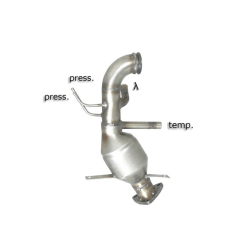 Catalyseur sport en inox + tube suppression filtre à particules OPEL ANTARA 2.2CDTI (120KW) 09/2010 - 2015