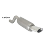 Silencieux arrière en inox sortie ovale OPEL CORSA E 1.2 (51KW) 11/2014 - AUJOURD'HUI