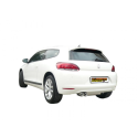 Silencieux arrière en inox Volkswagen Scirocco(1K8) 1.4TSI (90KW) 2008 - 2014 sorties rondes 80 mm décalées