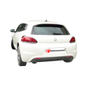 Silencieux arrière duplex Volkswagen Scirocco(1K8) 1.4TSI (90KW) 2008 - 2014 en inox sortie ovale Sport Line 135x90 mm