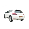 Silencieux arrière en inox Volkswagen Scirocco (1K8) 1.4TSI (118KW) 2008 - 2014 sorties rondes 80 mm décalées