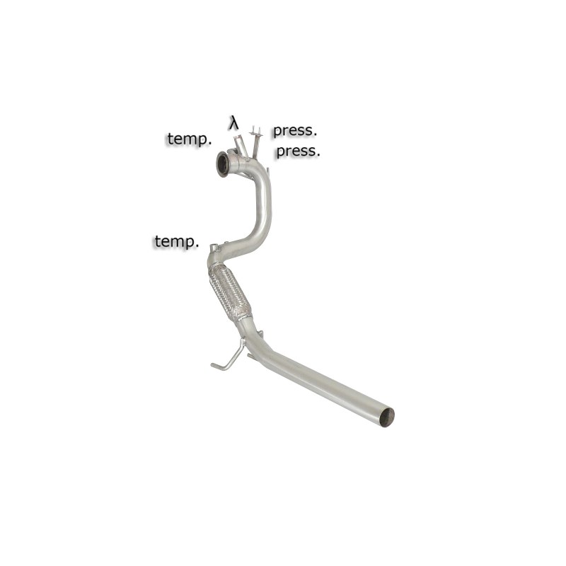 Tube afrique + tube remplacement FAP groupe N en inox Volkswagen Polo 6R 1.6TDI DPF (66KW) 09/2009 - 2014