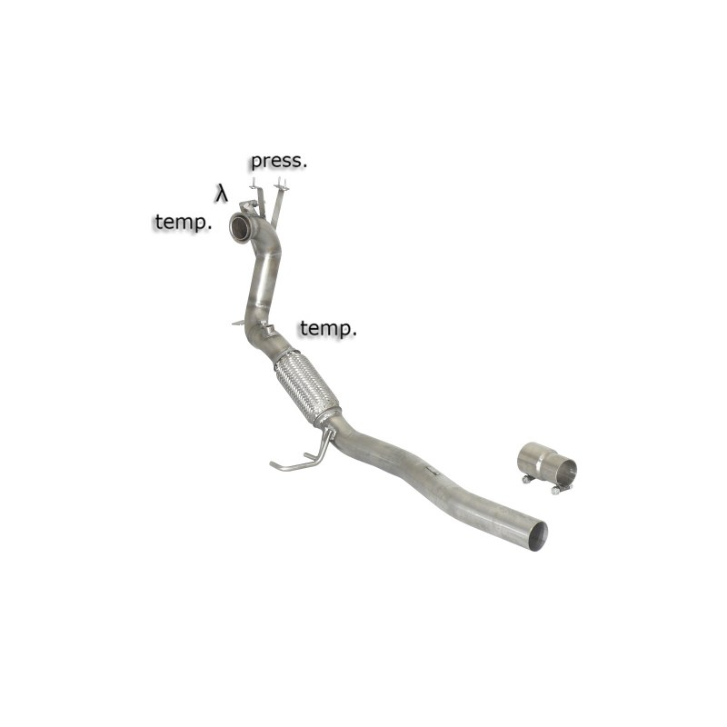 Tube remplacement catalyseur + tube suppression FAP en inox VOLKSWAGEN GOLF VI 1.6TDI DPF (66KW) 2009 - 2013