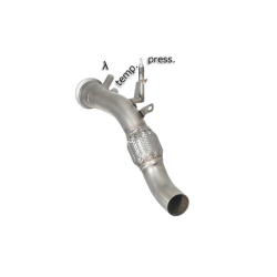 Tube remplacement catalyseur + tube remplacement FAP en inox BMW X6(e71) 40D XDRIVE (225KW) 2010 - 2014 