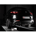 Echappement arrière duplex Avec valves à dépression Alfa Romeo Stelvio Quadrifoglio 2.9 Bi-Turbo (375kW) 2017 - Aujourd'hui