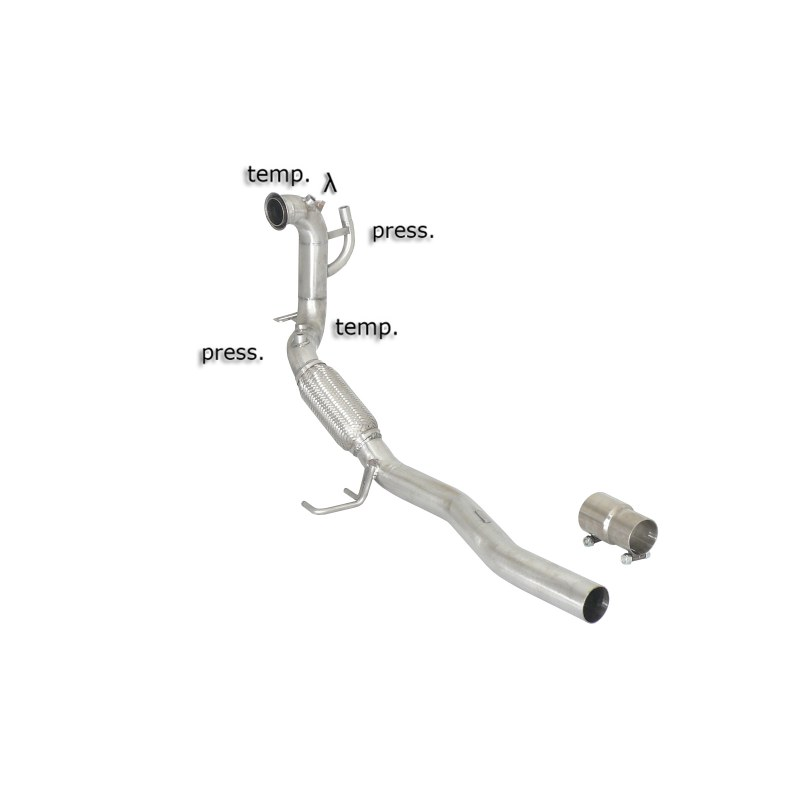 Tube suppression catalyseur + tube remplacement filtre à particules Volkswagen Caddy 1.9TDI (77KW) 2005 - 2010