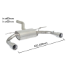 Silencieux arrière duplex Ragazzon en inox BMW Série 3 F30(SEDAN) 318D - 318D XDRIVE (105KW) 02/2012 - 2015