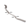 Catalyseur sport 200cpsi en inox Audi (typ 8V) S3 Sportback Quattro 2.0TFSI (221kW) 11/2018 - 2020