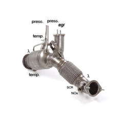 Catalyseur + tube remplacement filtre en inox BMW Serie 5 G31(Touring) 530d - 530d xDrive (183 / 195kW) 2017 - 2020