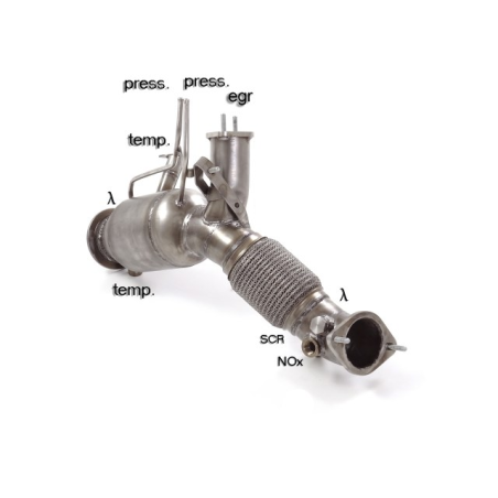 Catalyseur sport + tube suppression FAP en inox BMW Serie 5 G31(Touring) 530d - 530d xDrive (183 / 195kW) 2017 - 2020