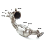 Catalyseur sport + Tube suppression FAP groupe N en inox Audi A6 type (4G) 3.0TDi V6 (160kW) 2014 - 2017
