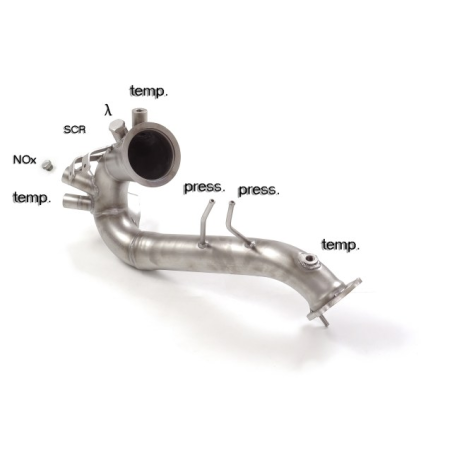 Tube suppression catalyseur + filtre à particules en inox Audi A6 type (4G) 3.0TDi V6 (160kW) 2014 - 2017