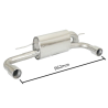 Pot d'échappement arrière en inox BMW Serie 1 F21 116i (100kW - N13) 2012 - 2015