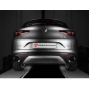 Sortie d'échappement ronde Carbon Shot en inox Alfa Romeo Stelvio 2.2 Turbo Diesel Q4 (132kW) 2017 - 2018