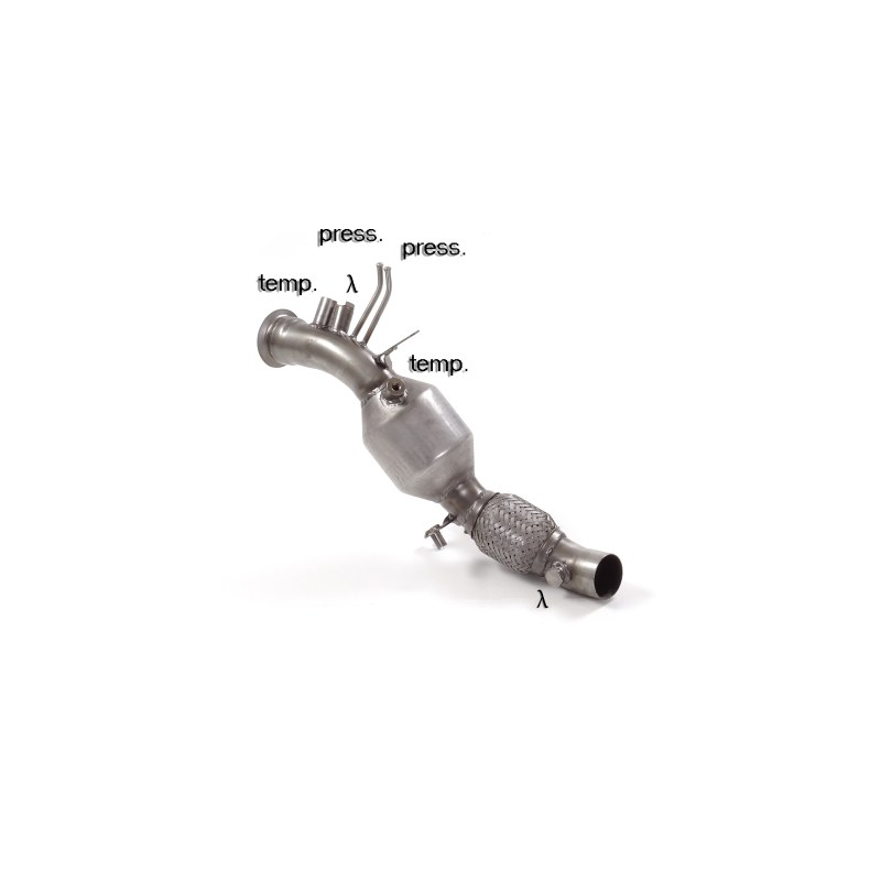 Catalyseur + tube suppression FAP en inox BMW Serie1 F20 118d - xd (110kW - B47) 2015 - Aujourd’hui