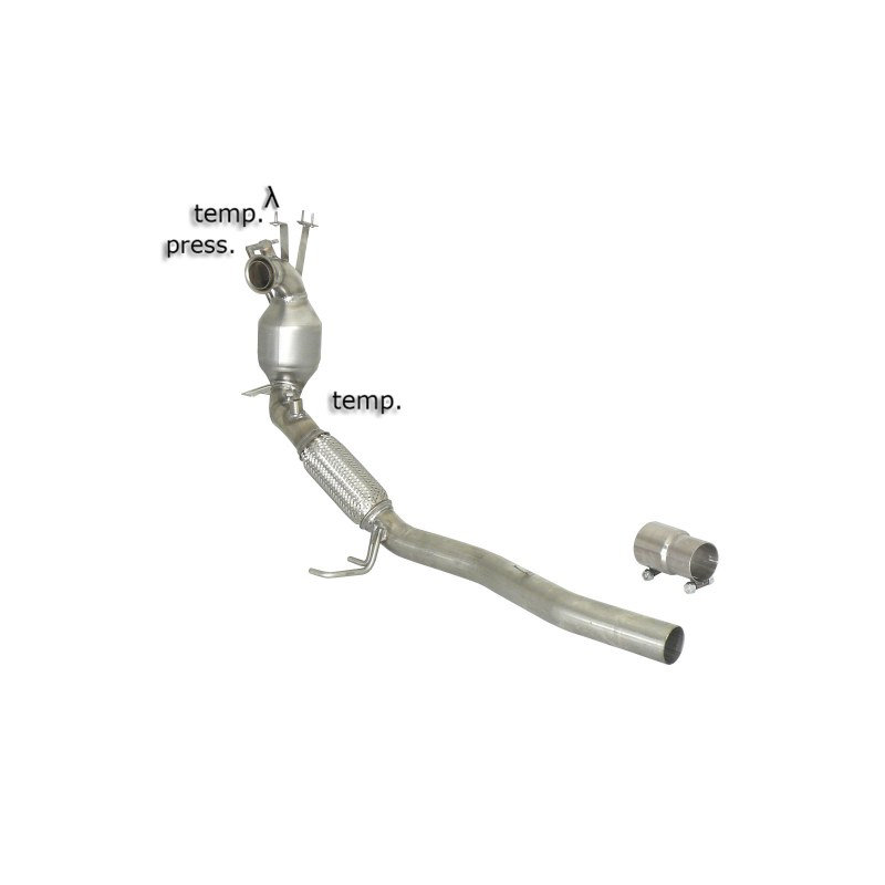 Catalyseur + Tube suppression FAP en inox Skoda Yeti 1.6TDi (77kW) 2010 - 2015