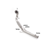Tube suppression catalyseur + FAP en inox Volkswagen Golf Mk8 2.0GTi (180kW) 2020 à Aujourd’hui